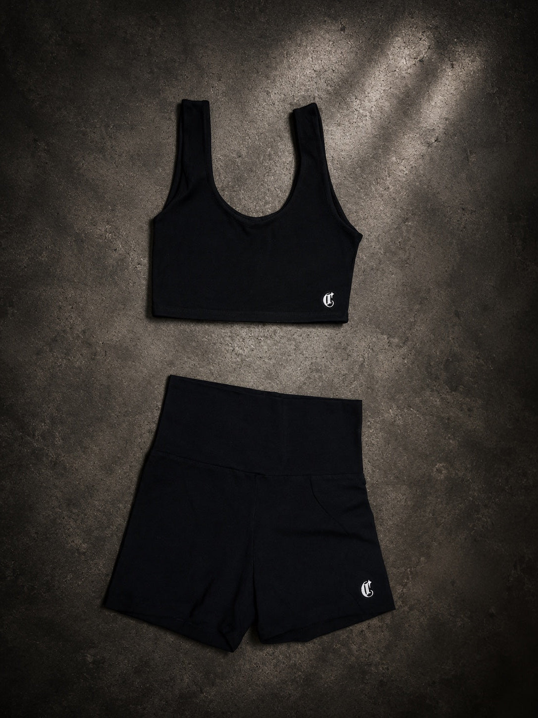 Womens Yoga Crop Top (Black)