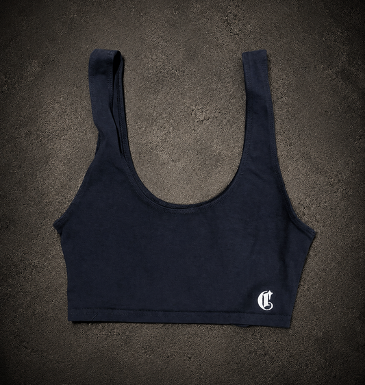 Womens Yoga Crop Top (Dolphin Blue)